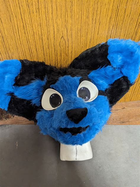 Blue Cat Fursuit Head Cheap Fursuit Head Etsy Uk