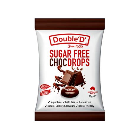 Double ‘d’ Sugar Free Choc Drops 70g Double D