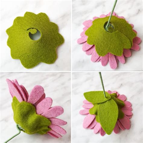 Gerbera Daisy Felt Flower Diy The Yellow Birdhouse Tutoriel