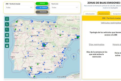 Este Mapa Muestra Todas Las Zonas De Bajas Emisiones De Espa A Con Sus