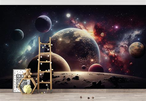 Space Wall Mural Deep Space Wall Mural Galaxy Wallpaper Sky Wall