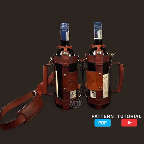 Wine Bag Leather Pattern 1 Bottle Shoulder Bag 2 Bottle Shoulder Bag