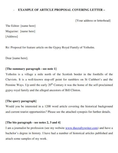 Article Proposal Examples Format Pdf