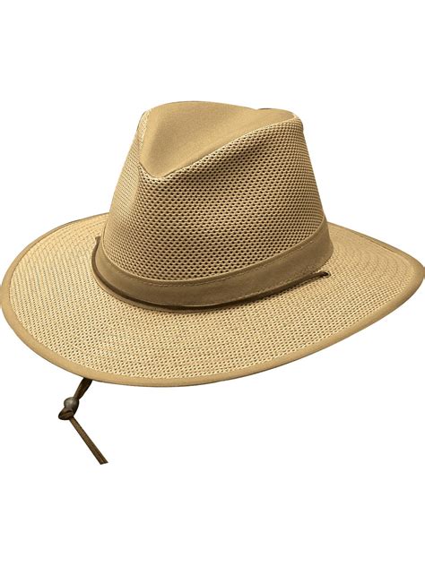 Henschel Hats Aussie Breezer Cotton Mesh Hat Medium Khaki