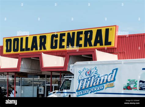 A Hiland Delivery Truck Delivers Dairy Products To A Dollar General