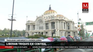 CdMx Triquis pasan plantón en Eje Central a la avenida Juárez Grupo