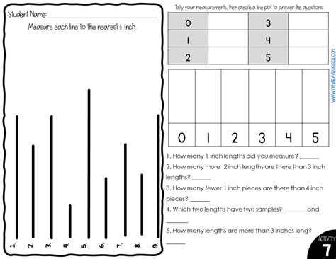 Lineplot Worksheet Rd Grade