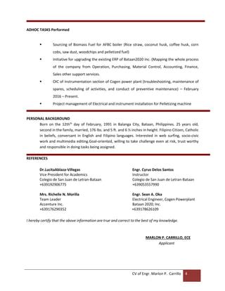 Marlon P Carrillo Resume Pdf