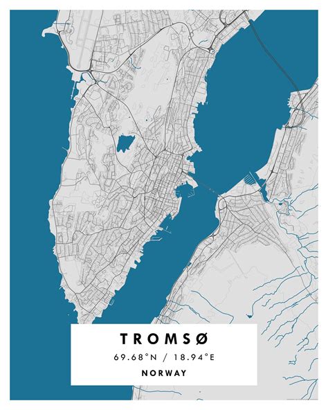 TROMSØ City Digital Map Poster – Special | Maps & More