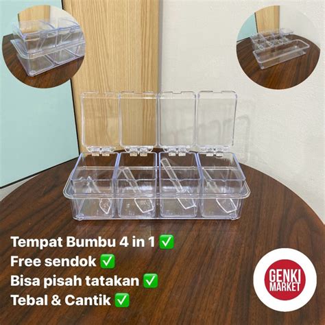 Jual Tempat Bumbu Dapur Toples Bumbu Plastik Tempat Bumbu Sendok Tempat