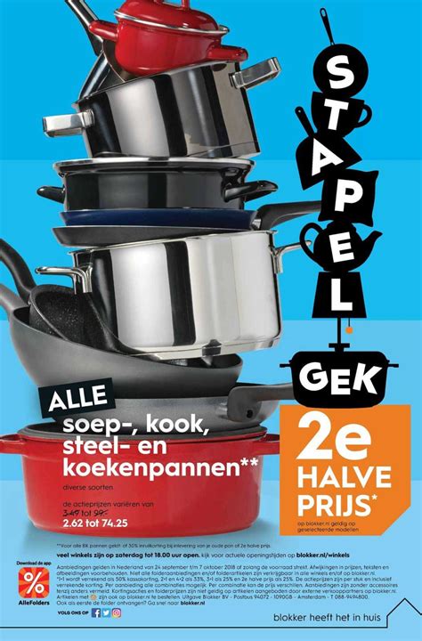 Alle Soep Kook Steel En Koekenpannen 2e Halve Prijs Aanbieding Bij