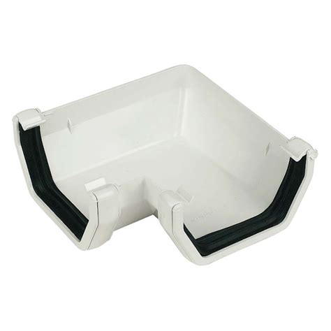 Floplast White Mm Square Line Gutter Angle Selco