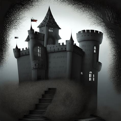 Beautiful Eerie Castle Graphic Creative Fabrica