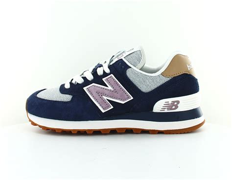 New Balance 574 Femme Bleu Marine Rose Beige