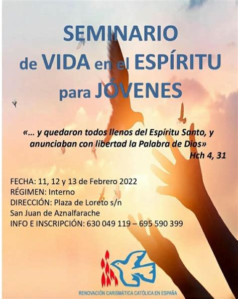 Seminario De Vida En El Esp Ritu Para J Venes Archidi Cesis De Sevilla