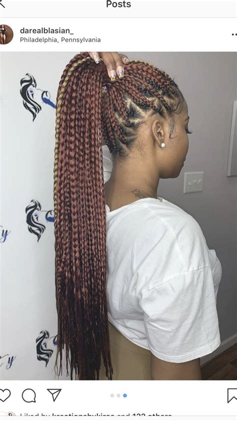 African Braids In A Ponytail