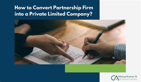 How To Convert Partnership Firm Into A Private Limited Company Mkda