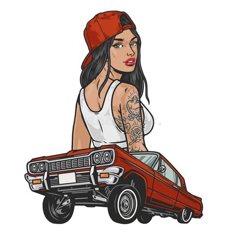 Lowrider Girl Stock Illustrations 35 Lowrider Girl Stock