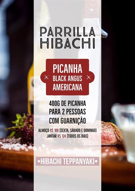 Menu em Hibachi Teppanyaki restaurante Manaus Av Efigênio Salles