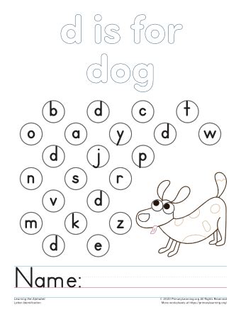 Find The Letter D Worksheet | PrimaryLearning.Org - Worksheets Library