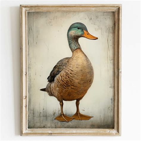 Mallard Duck Painting Printable Etsy