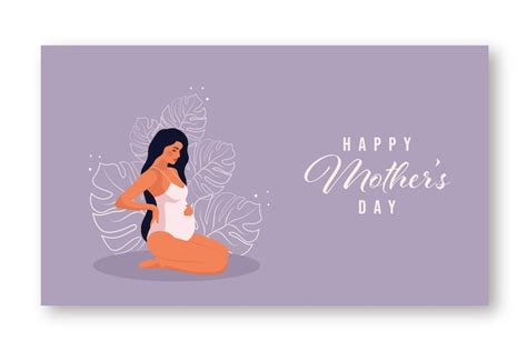 Premium Vector Mothers Day Greeting Card Template