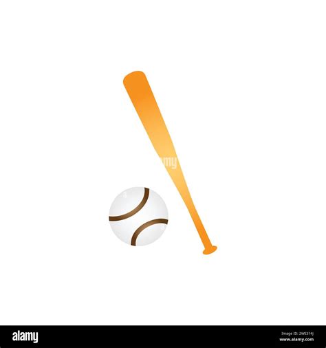 Cute Funny Baseball Bat And Balll Cartoon Kawaii Character Icon