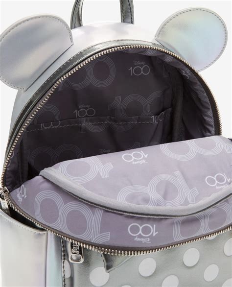 Loungefly Disney100 Minnie Mouse Platinum Mini Backpack Hot Topic 2