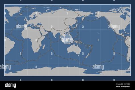 Sunda Tectonic Plate On The Solid Contour Map In The Patterson