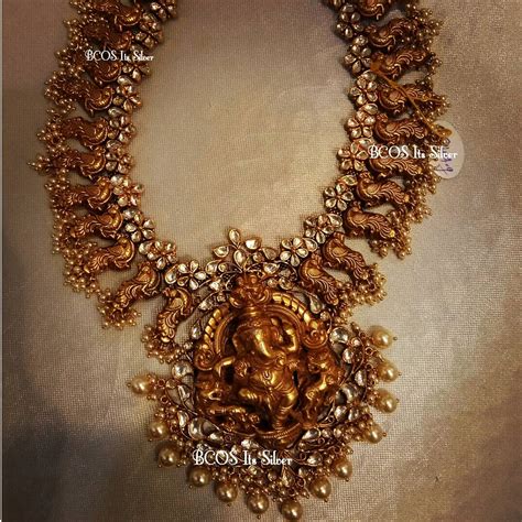 Gold Plated Silver Temple Necklace From Bcos Its Silver South India