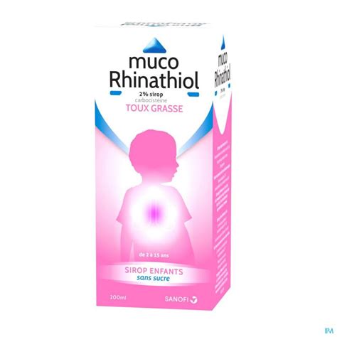 Muco Rhinathiol 2 Sirop Enfant Sans Sucre 200 Ml Sirops Pharmacodel Votre Pharmacie En Ligne