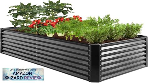 Best Choice Products 6x3x2ft Outdoor Metal Raised Garden Bed Deep Root