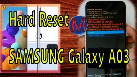 Formatear Hard Reset Samsung Galaxy A03 Youtube