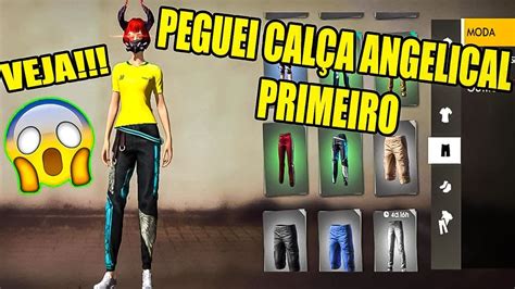 CALÇA ANGELICAL DE GRAÇA VEJA COMO É FREE FIRE BATTLEGROUNDS YouTube