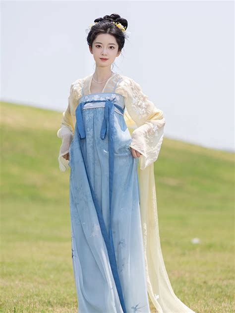 Lady Tang Dynasty Qixiong Shanqun Dress Set Fresh Improved Hanfu Newhanfu