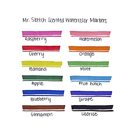 Mr. Sketch Watercolor Markers Scented Assorted Colors Set Of 12 ...