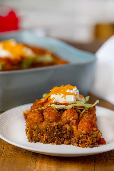 Tater Tot Taco Casserole Recipe Dinner Then Dessert