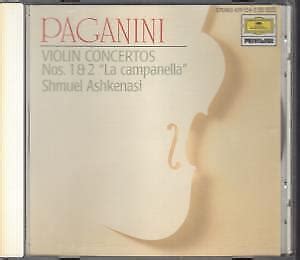 Shmuel Ashkenasi Paganini Violin Concertos Nos La