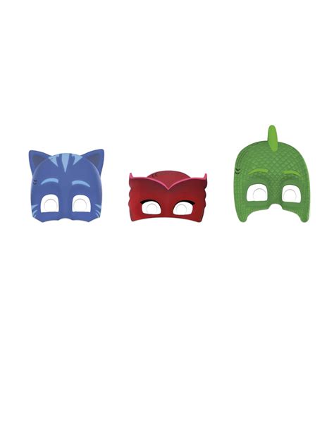 6 Kartonowych Masek Na Twarz PJ Masks Lalafete Pl