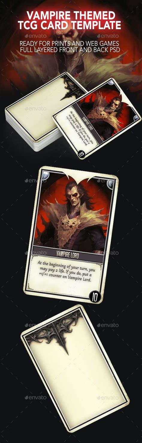 Vampire Trading Card Game Creator Template