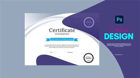 How To Create A Professional Certificate Template Adobe Photoshop