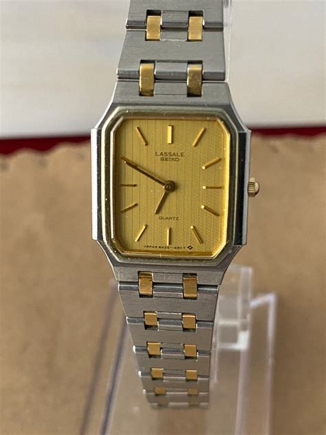 Vintage Lassale By Seiko Tank Dress Two Tone Watch Etsy