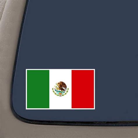 Mexico Flag Decal Sticker 5 Inches By 28 Inches Vinyl Decal Car