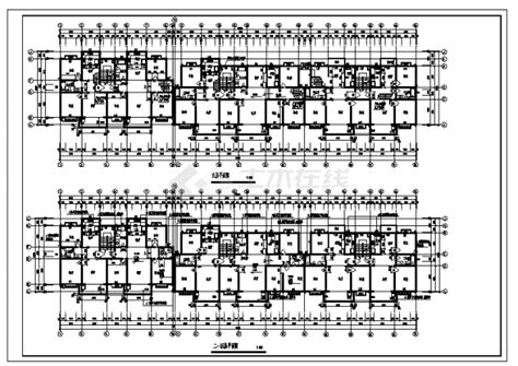 3959平方米某市五层奥都花城住宅楼建筑施工cad图带阁楼设计，共九张）住宅小区土木在线