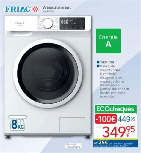 FRIAC Wasautomaat Promotie Bij Eldi