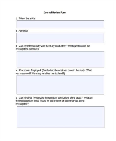 Persuasive Essay: Journal review format