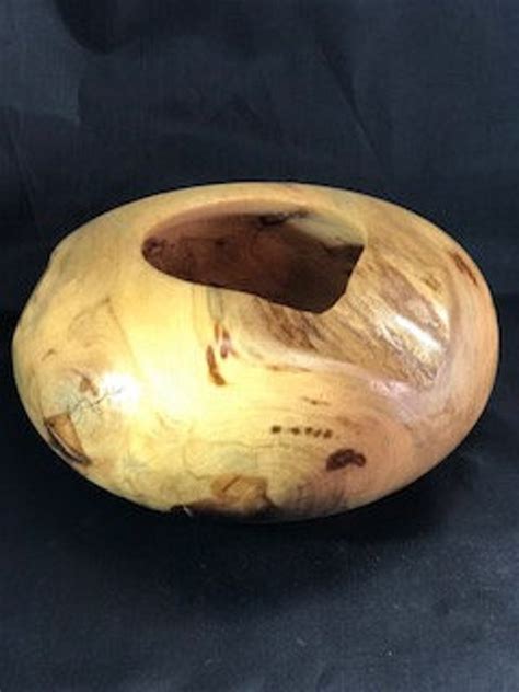 Wood Turned Hollow Form Decorative Bowl Handmade Etsy