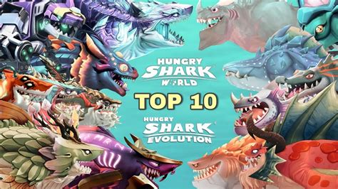 Top Strongest Sharks In Hungry Shark Hungry Shark Evolution