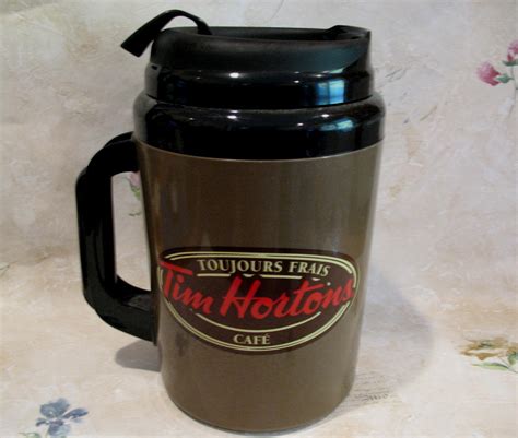 Tim Hortons Coffee Thermos Cup Mug Canada Souvenir HUGE Size English ...