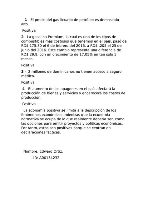 Unidad 1 2 Consecto De La Economia 2 1 El Precio Del Gas Licuado De